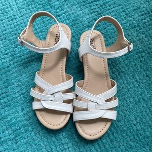 Girls white strap sandals